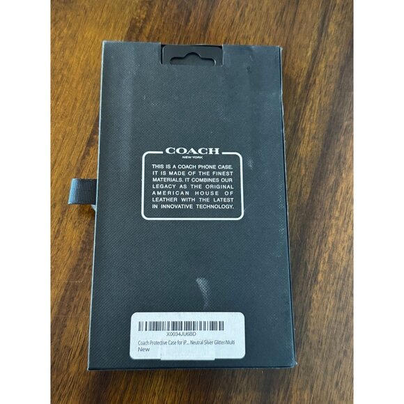 Genuine OEM Coach Protective Case for iPhone 11 6.1" Americana Glitter Silver - Picture 4 of 4